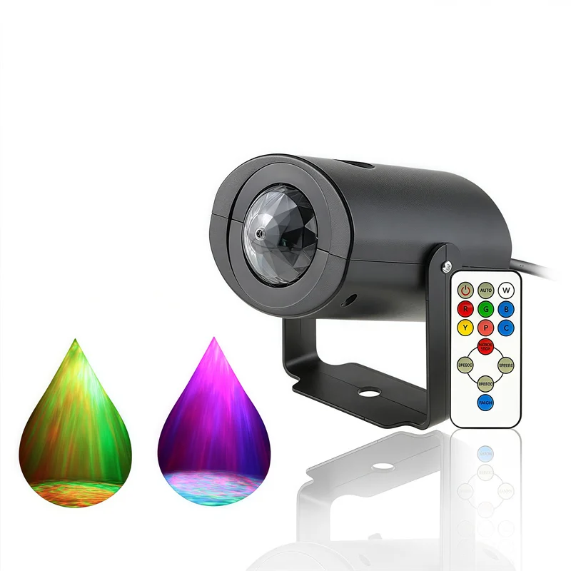 Starry Sky Lighting Remote Control LED 7 Colors Ocean Atmosphere Projection Lights Dynamic Water Ripple Cloud Party Party Lamp