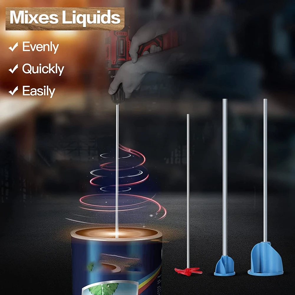 

A48I Pack of 3 Paint, Epoxy Resin, Mud&Ceramic Glaze Mixer Paddle Blades-Power Drill Stirring Attachment-Mixer Mixing Paddles