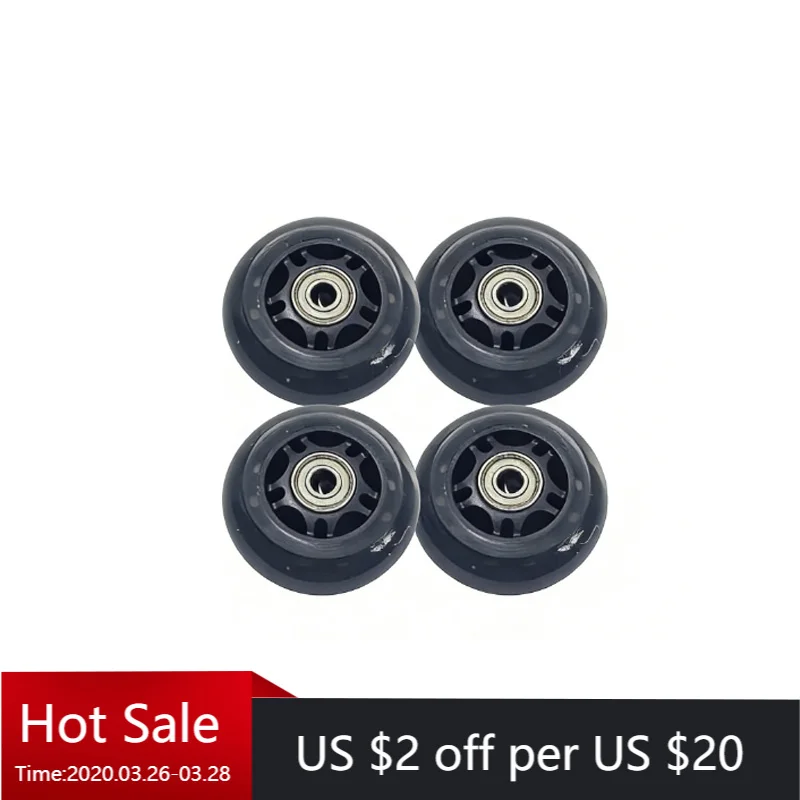 

4Pcs 2.5/3 Inch PU Transparent Silent Smooth Rolling Single Wheel Caster Replacement for Furniture Skates Luggage Scooter Cart