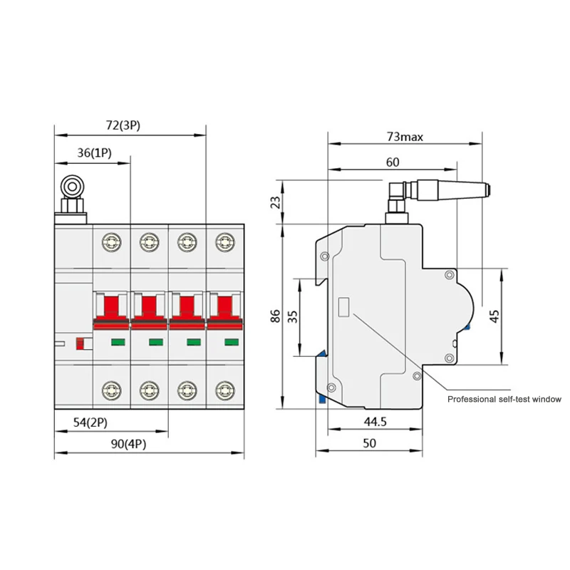 Smart 3P 16A-125A Remote Control Wifi Circuit Breaker/smart switch/ Intelligent automatic Recloser support alexa and