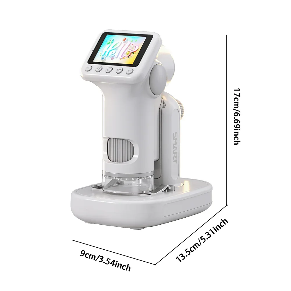 2 IN 1 Portable Lab Microscopes Digital Camera 1600X Desktop Handheld HD Microscope Children's Biological Science Education Toys