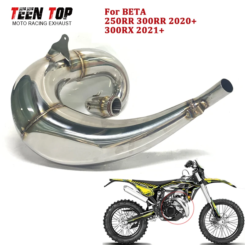 

Stainless Steel Dirt Bike Exhaust Pipe For Beta 250RR 300RR 2020+ Exhaust Header Front Link Pipe 300RX 2021+ Escape Moto Elbow