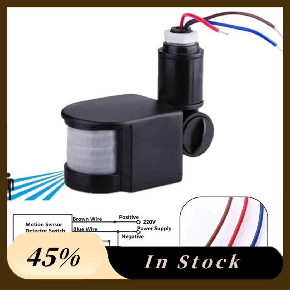 

A60Z Top LED Light Motion Sensor Switch PIR Infrared Detector Automatic Movement Detector Auto On Off Outdoor