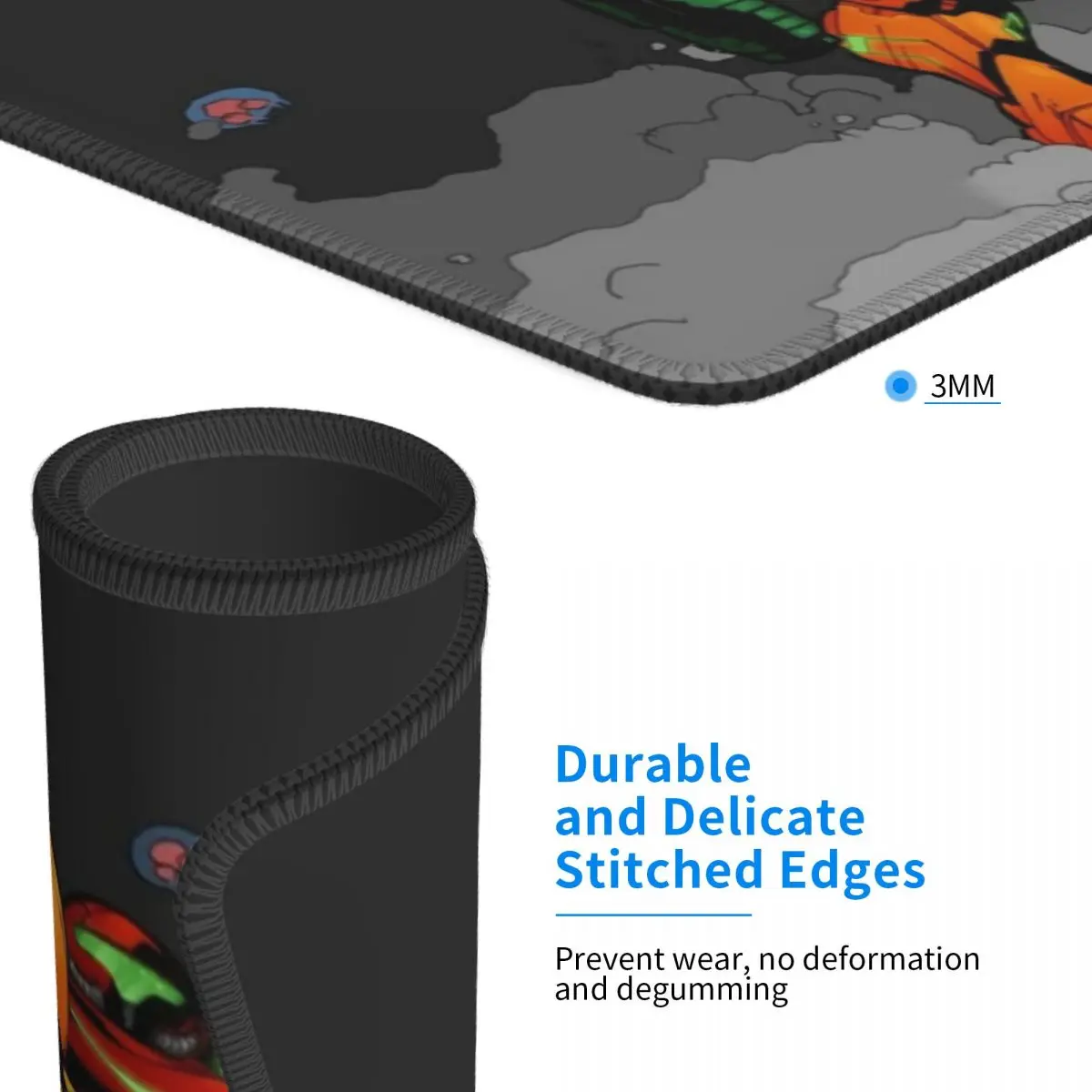 لوحة ماوس Metroid Samus Aran Prime Hunter لوحة مفاتيح الكمبيوتر ماوس حصيرة الألعاب المحمول حصيرة مكتبية ملحقات المكتب مفارش الطاولة #5