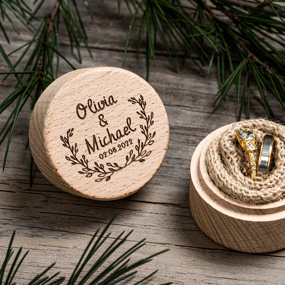 Caja de Anillos de Boda Person - Wood Ring Blank reseña y precio