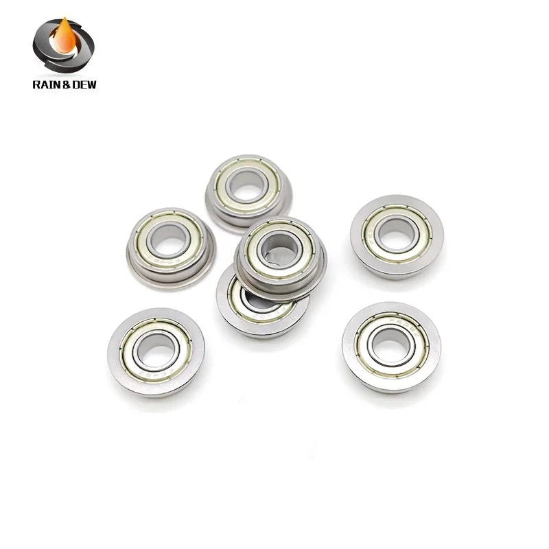 10PCS F698ZZ 8X19X6 mm Bearing ABEC-7 Flanged F698Z Ball Bearings F698 ZZ F619/8ZZ