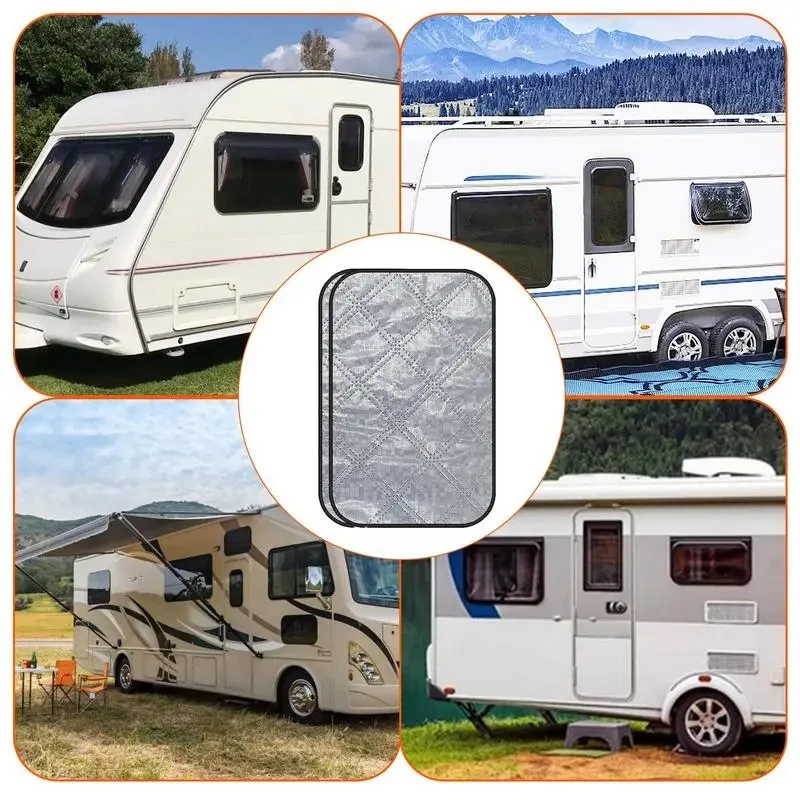 RV Door Window Shade, Foldable RV Blackout UV Rays Protection For Camper Trailer Door Window Cover, Waterproof Thickened Oxford 5 RV Door Window Shade, Foldable RV Blackout UV Rays Protection For Camper Trailer Door Window Cover, Waterproof Thickened Oxford - Image 5