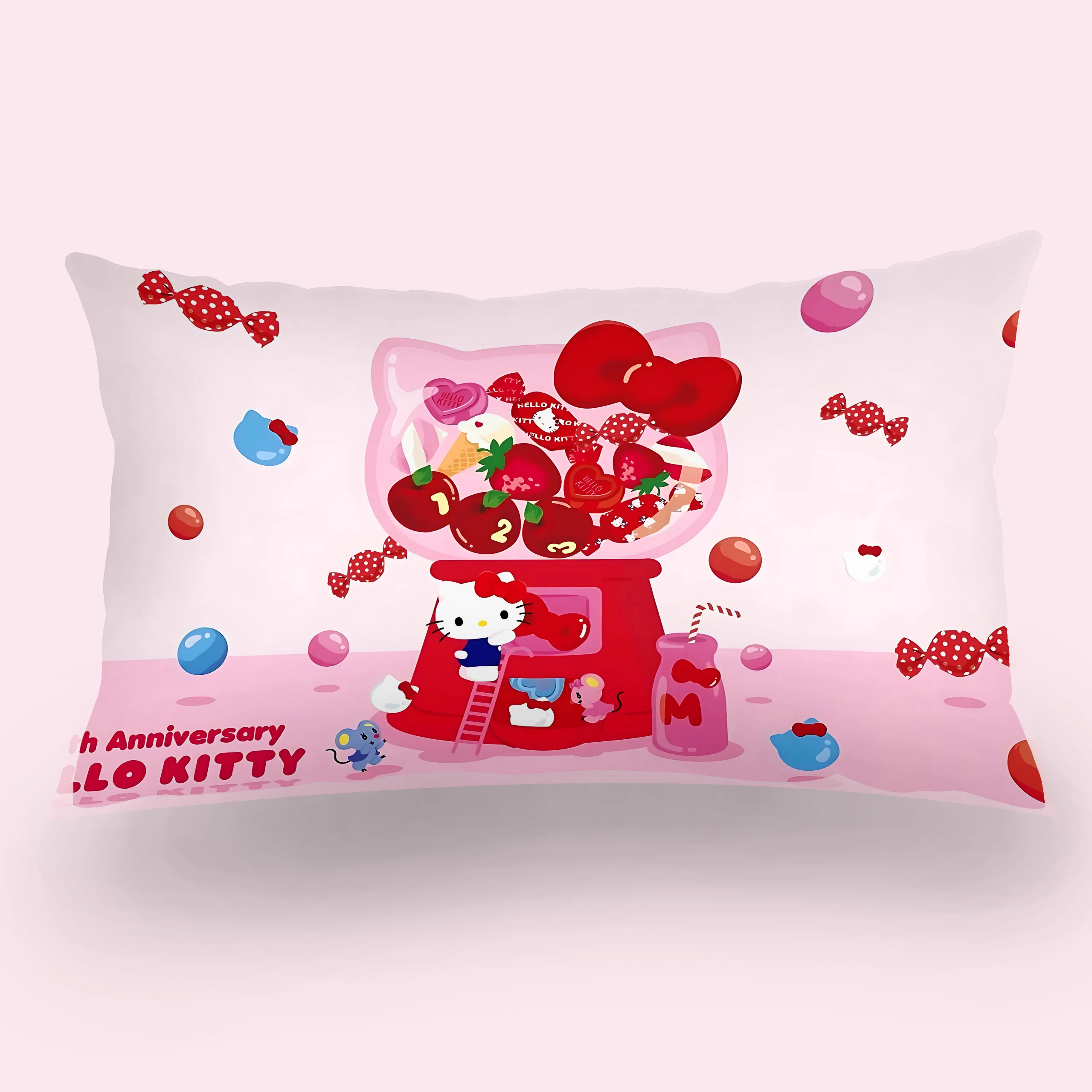 Cartoon Cute Hellokitty Double-sided Printing Rectangle Pillow Case Bedside Pillowcase Sofa Cushion Cover Room Home Decoration