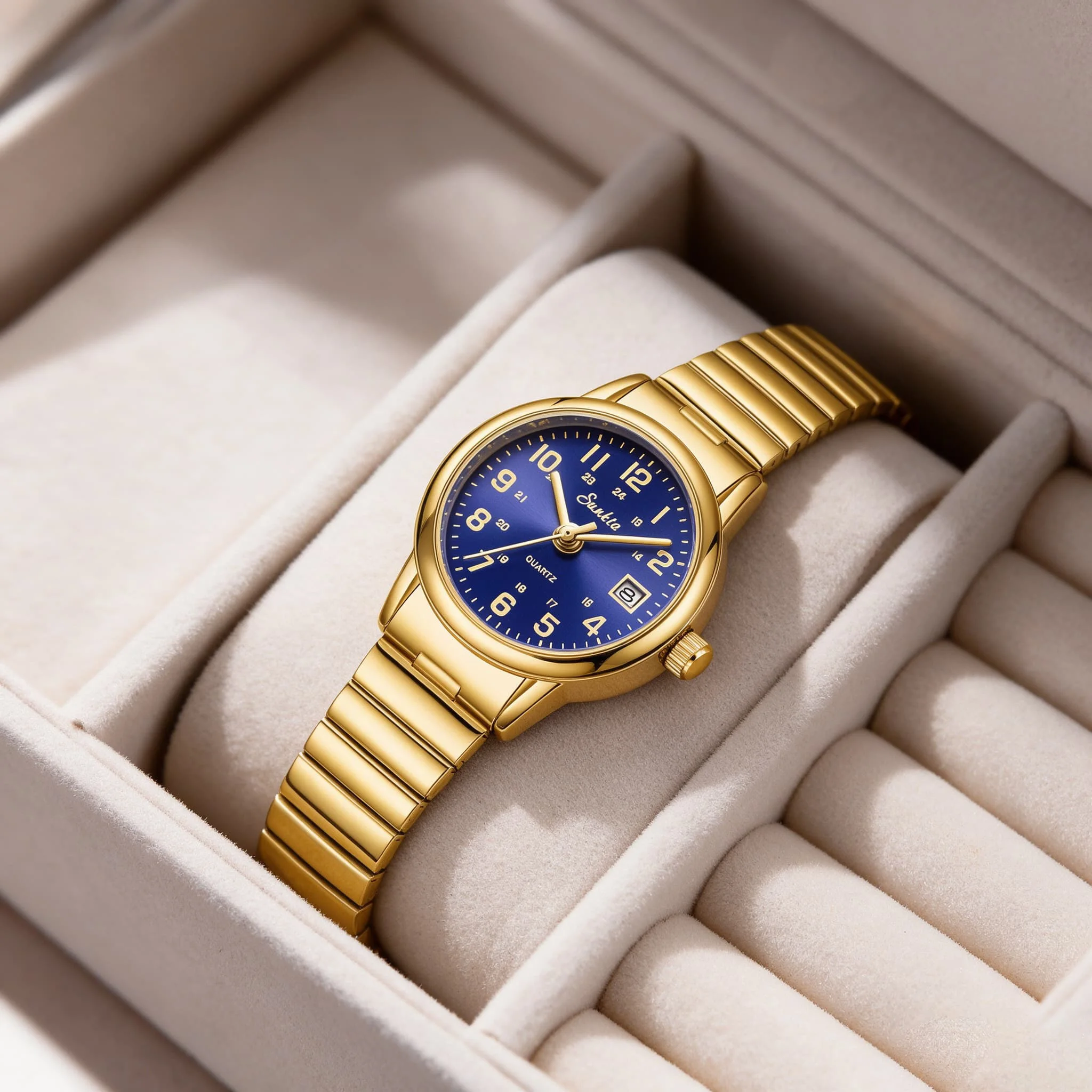 SUNKTA Watch Women New Fashion Luxury Stainless Steel Wristwatch Bracelet Simple Golden Waterproof Luminous Ladies Watches
