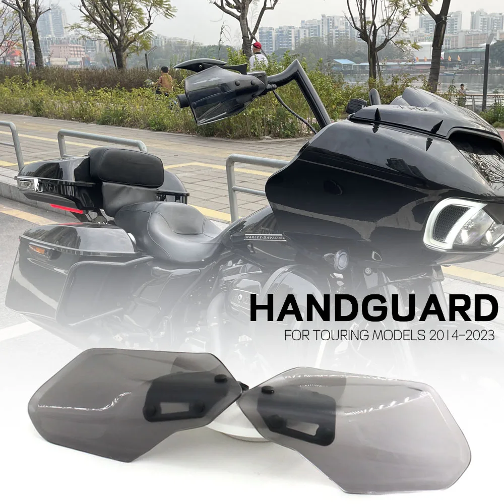 For Harley Touring Street Glide CVO Road Glide Road King 2014-2023 Motorcycle Handguards Shield Hand Guard Protector Windshield