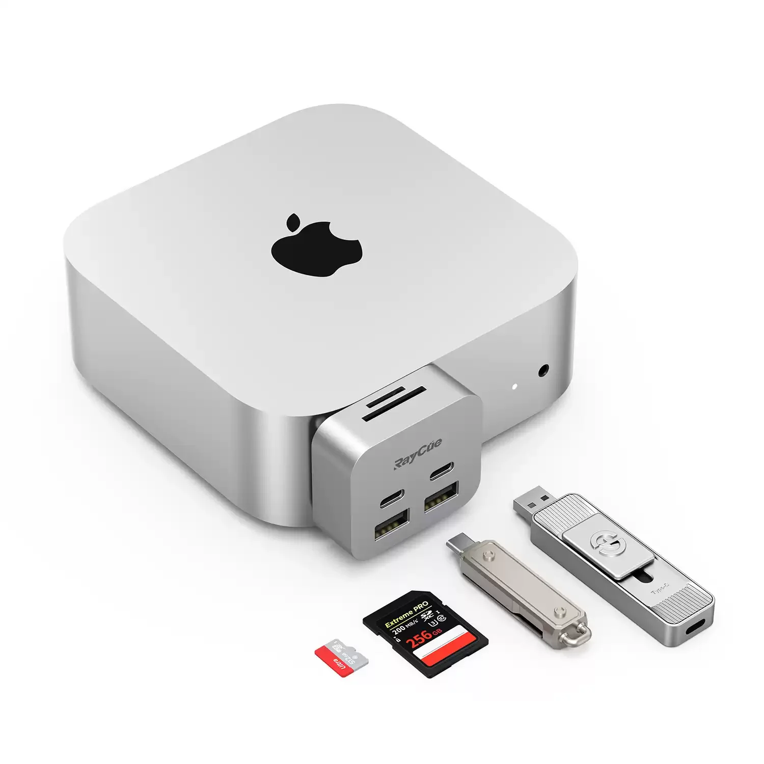 

Mac mini M4 Dock, MiniPack Expansion Dock, 6-in-1 Aluminum Mac mini M4 Hub with 2xUSB A 10Gbps, USB C 10Gbps, SD/TF Card Readers