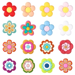 5/10pcs Flower Silicone Beads Focal Bulk Beads For Jewelry Making DIY Creative Key Bag Chain Pens Decors Bracelet Craft Supplies