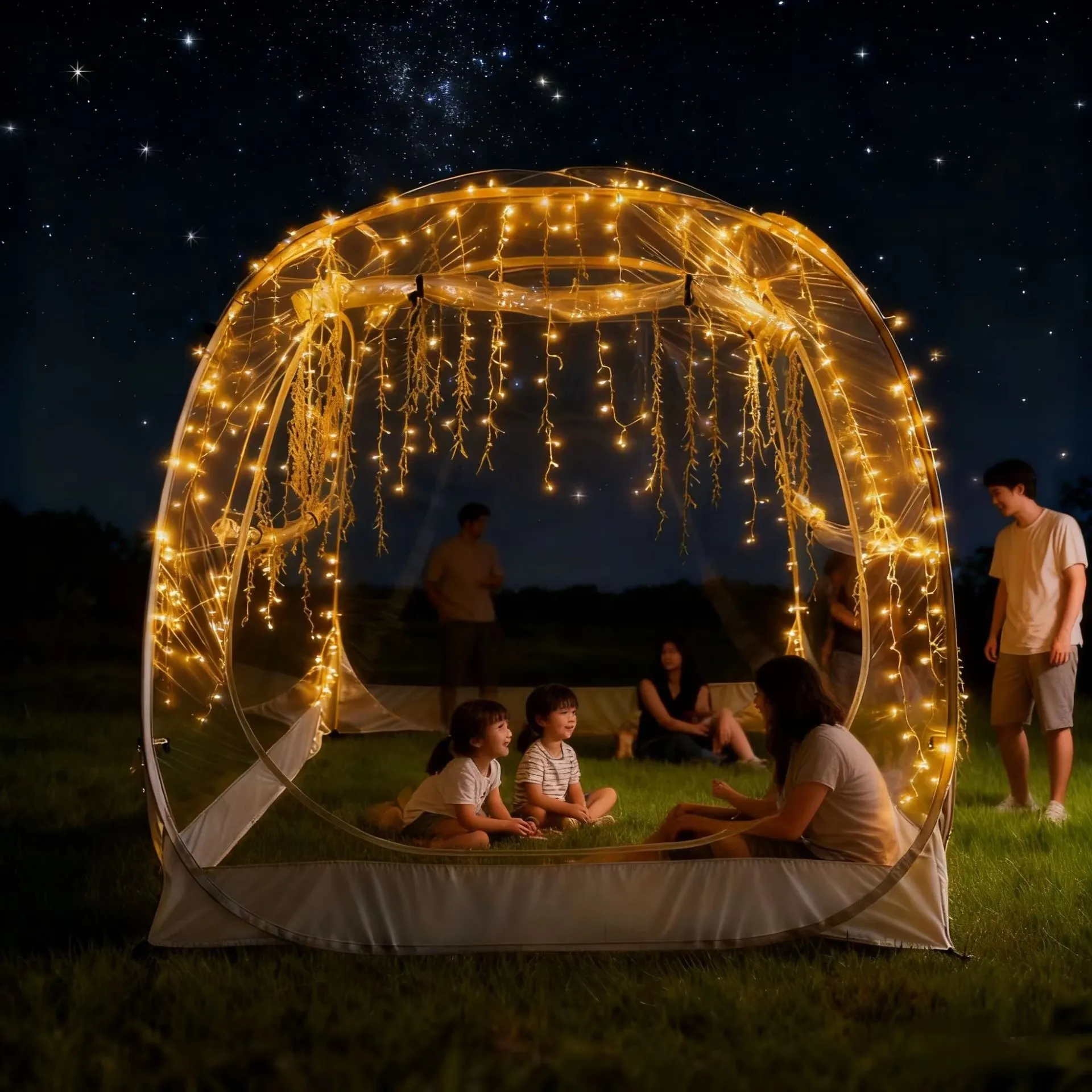 Portable Instant Setup Transparent Tent 360° Full View Dome Tent for Outdoor Camping Backyard Patio Homestay Check in
