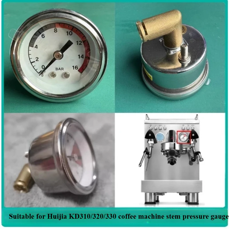 Applicable To Huijia KD310/320/330 Italian Coffee Machine Extraction Pressure Gauge Water Pressure Gauge 16bar Accessories