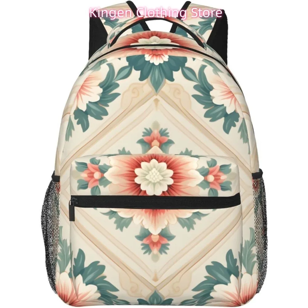 

laptop bag back to school Fashion Flower Tribal Style Lightweight Laptop Backpack Lightweight Multipurpose Travel Casual Daypac