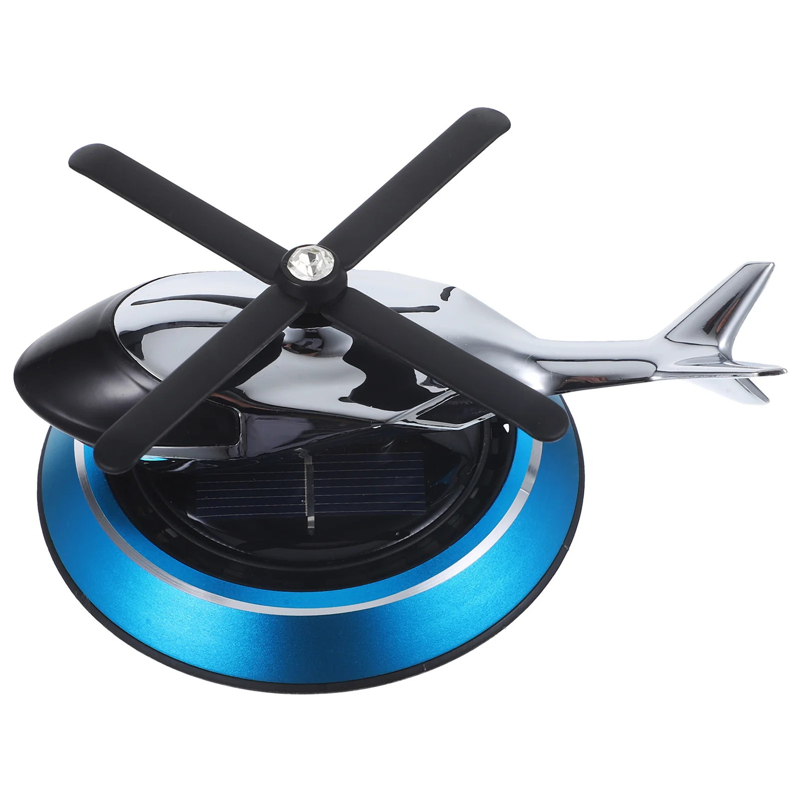 

Car Perfume Ornament Solar Helicopter Blue Air Freshener Dashboard Decor Car Interior Aromatherapy Diffuser Aluminum