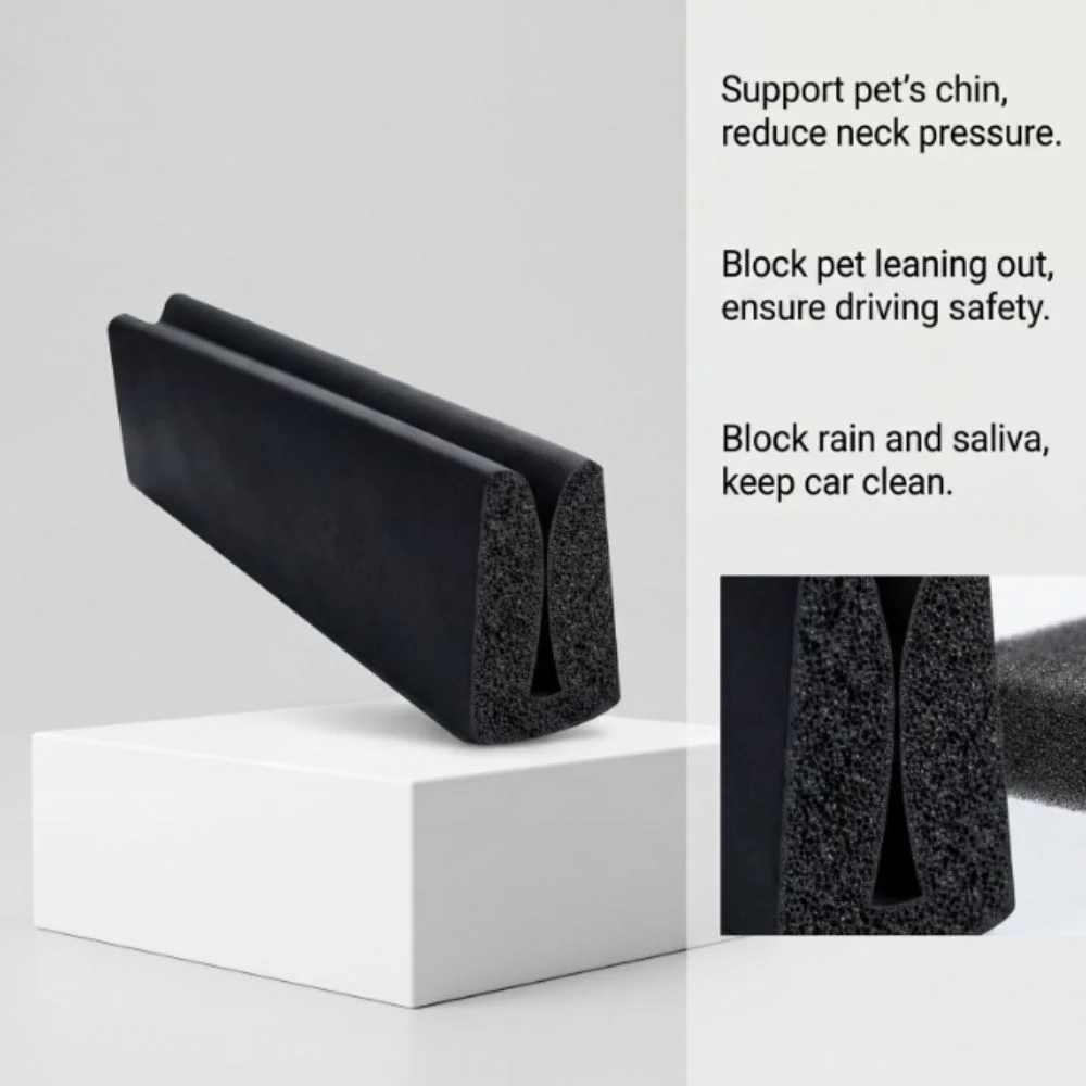 2Pcs Soft Padded Dog Car Window Chin Rest Hanging Mount Foam Filled Dog Travel Window Cushion Universal Fit Adjustable