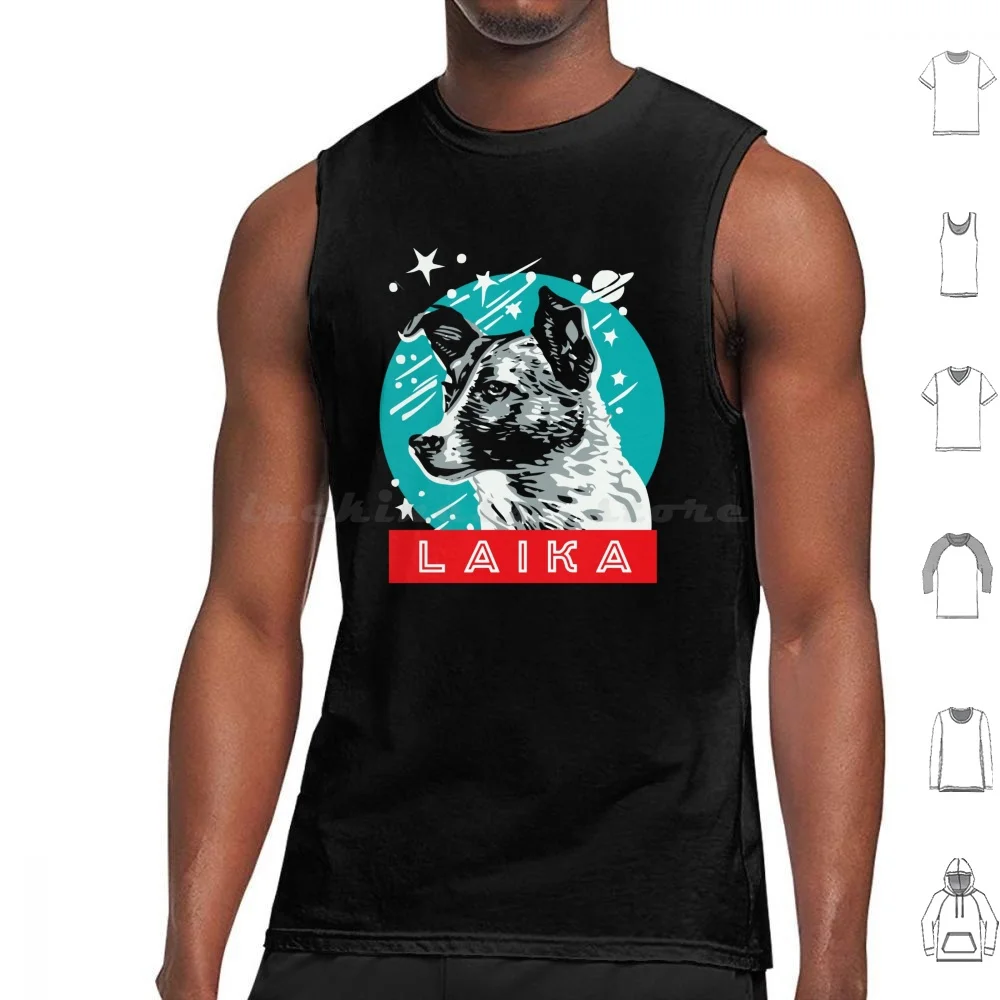 Laika , First Space Dog — Soviet Vintage Space Poster — ? Hi-Res Art Tank Tops Vest Sleeveless Space Cosmos Laika