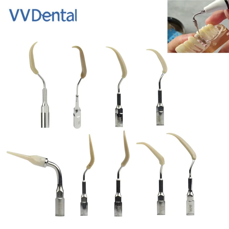 VV Dental Ultrasonic Dental Scaler Tip For EMS WOODPECKER-UDS Handpiece For Cleaning Implant Ceramic Orthodontic Teeth Dentures