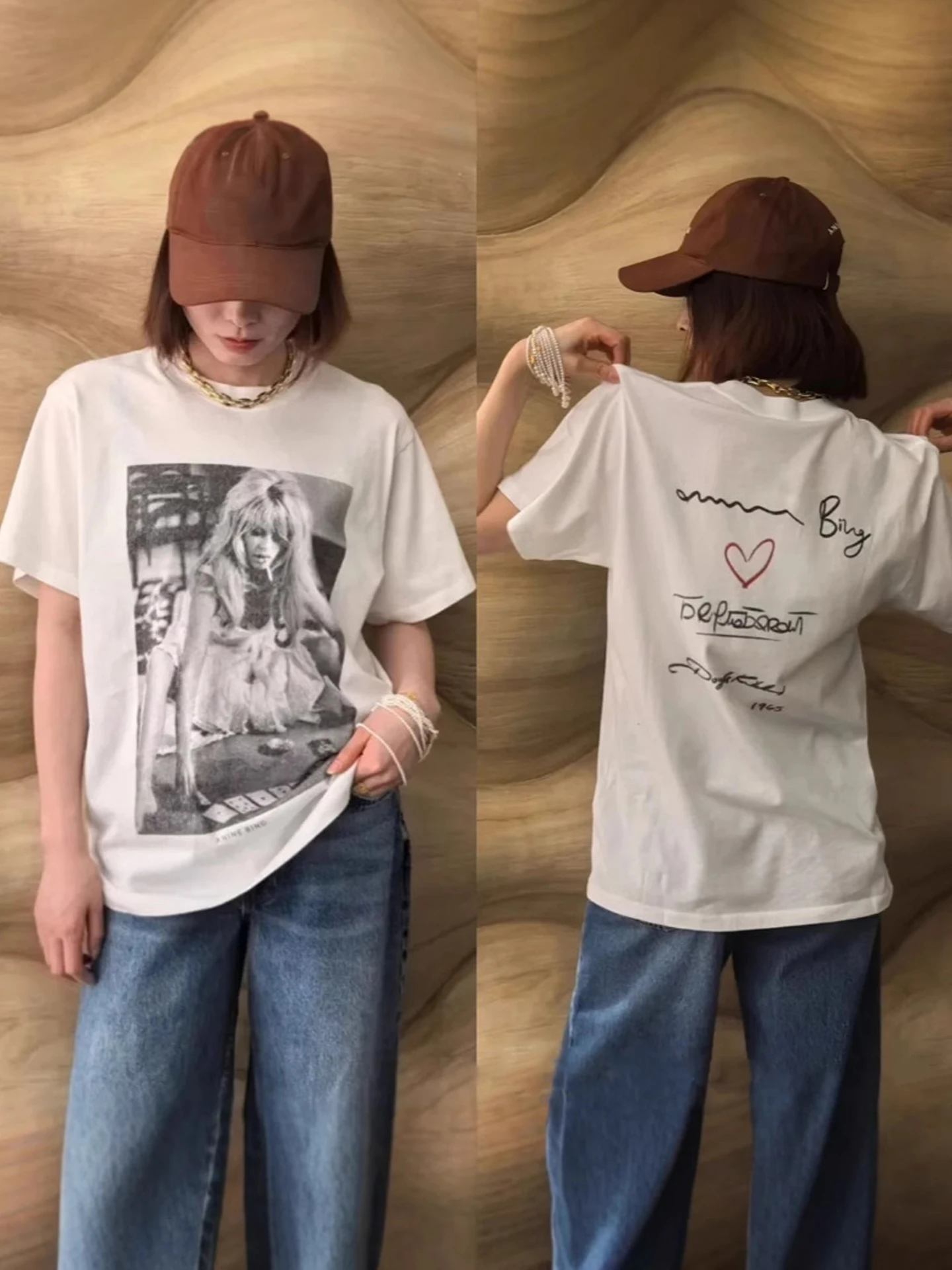 

Summer New Women's round Ne ort Sve T-irt Faionable Comfortable Loose Fit Creative Letter Print Commute Sle Cotton