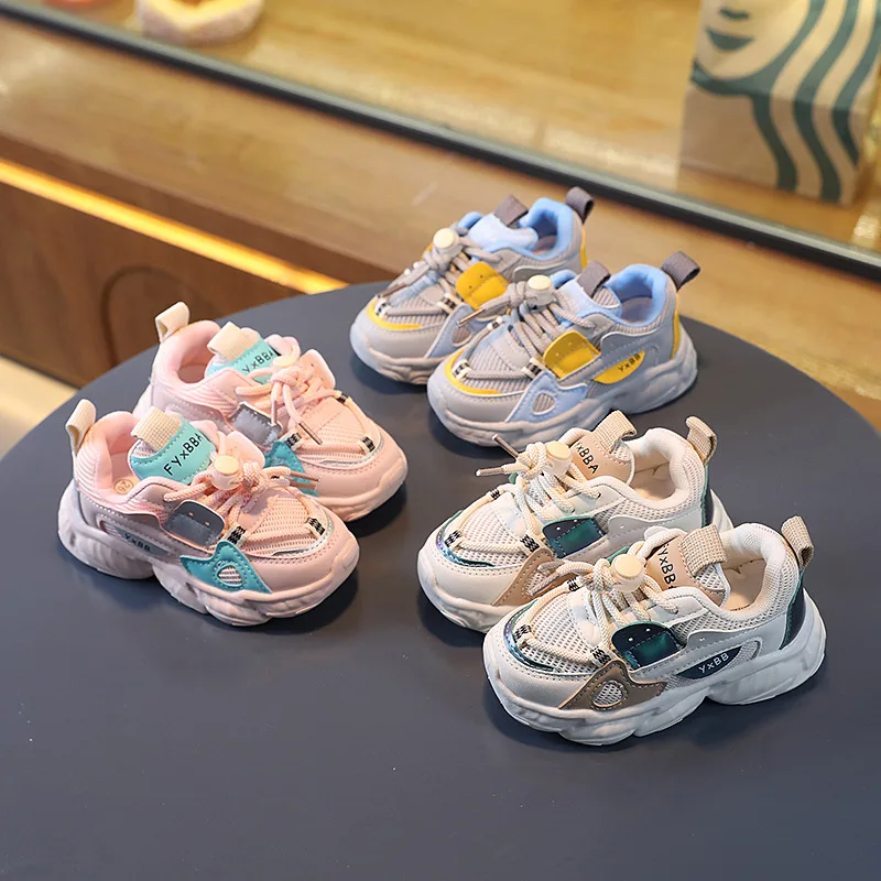 

Мягкие детские кроссовки, модные спортивные повседневные туфли для мальчиков и девочек, удобные дышащие модные детские туфли на плоской подошве