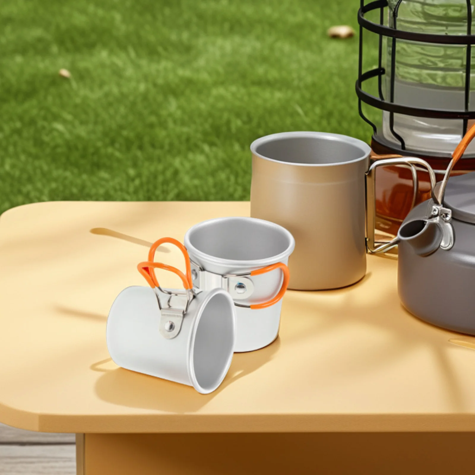 

Folding Cup Outdoor Camping Portable Aluminum Coffee Mug Collapsible Drinkware Lightweight Travel BBQ Picnic Water Bottle