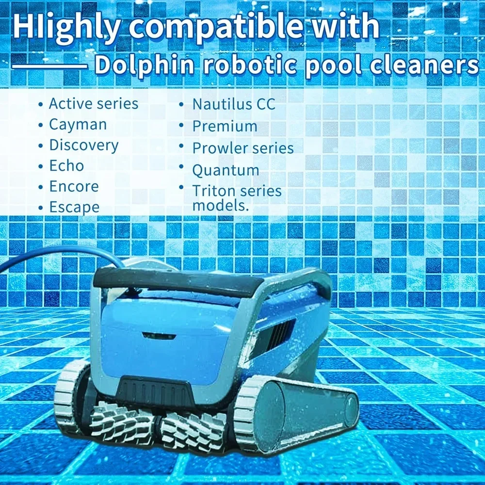2-pak 9983152 - R2 szare gąsienice do robotycznych środków czyszczących basenów Maytronics Dolphin kompatybilne z częściami modeli Dolphin Maytronics