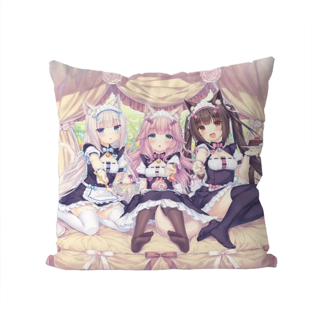 

NekoPara Pillow Case Luxury Double-sided For Car Pillows 45x45 Cushions Cover Home And Decoration Sofa Pillowcase 50x50