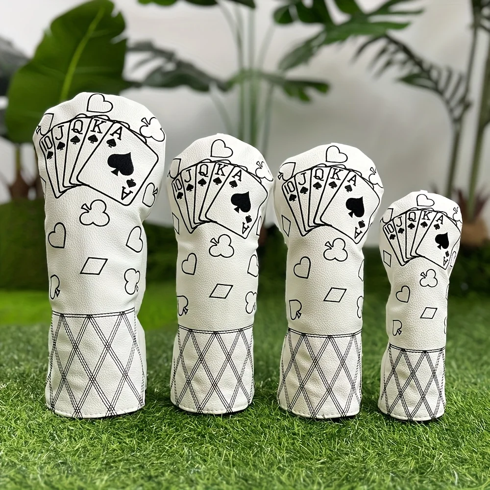 novo-design-de-cartao-de-poquer-capa-de-cabeca-de-taco-de-golfe-adequada-para-drivers-hibridos-pista-capa-de-madeira-e-haste-de-empurrar-taco-de-golfe