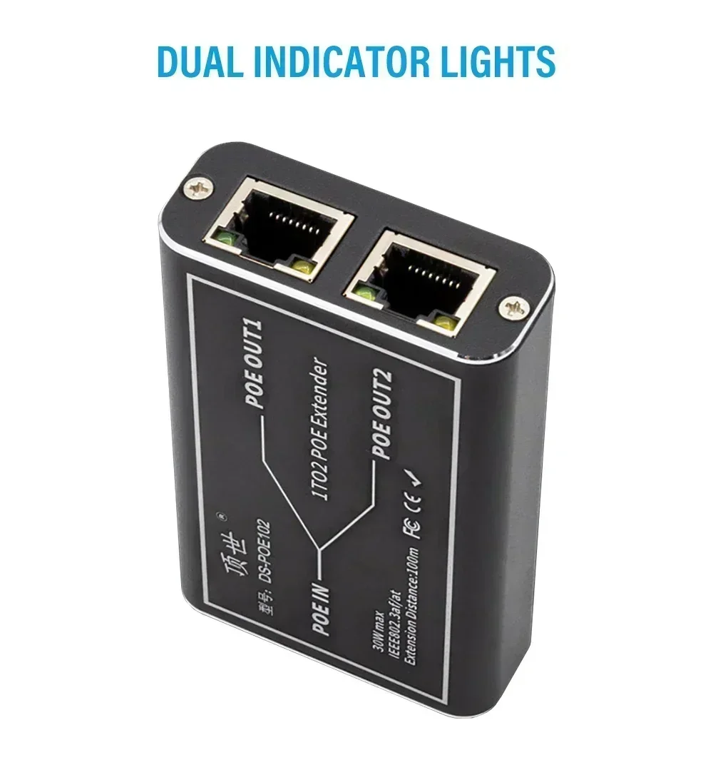 مكرر تبديل الشبكة لـ POE ، POE der ، التوصيل والتشغيل ، NVR وكاميرا IP ، 2 منفذ ، من من من من من ؟ m ، extensity m ، 30W ، IEEE802.3af ، at #2