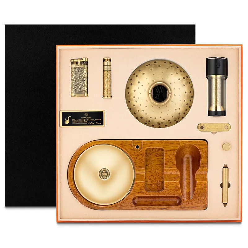 Cigar set Vintage multifunctional pipe Nostalgic cigar ashtray