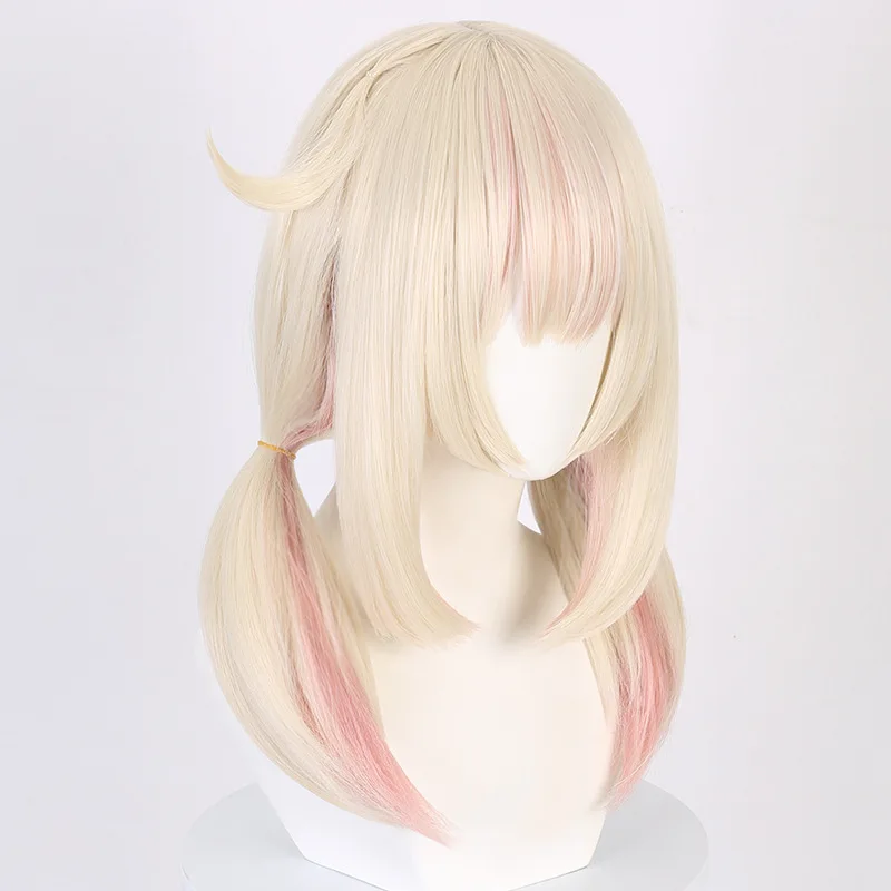 جينشين إمباكت كلي شعر مستعار كوسبلاي وردي فاتح متدرج نمط حريري غير لامع مظهر ساحرة صغيرة