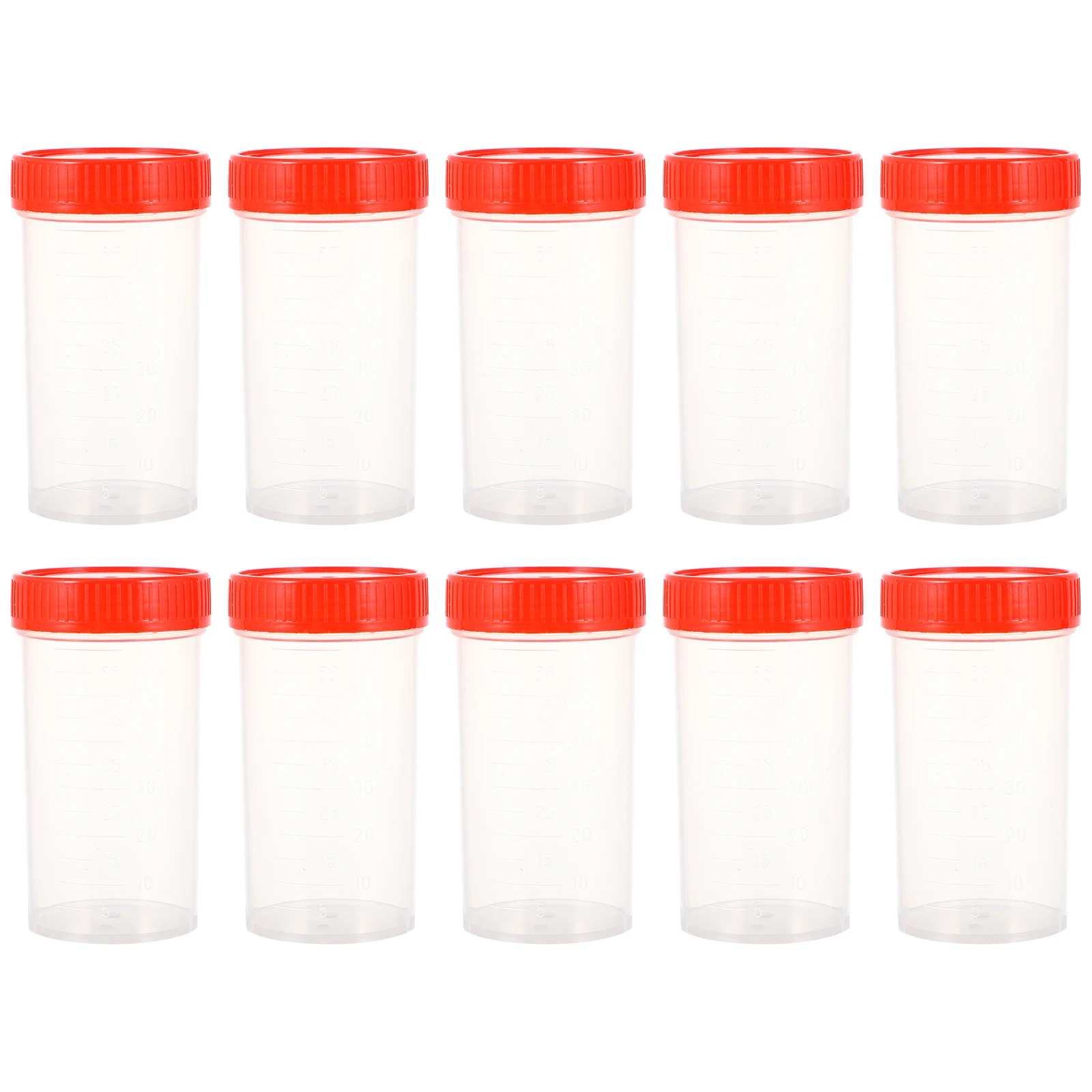 

10pcs Sample Bottle Plastic Clear Laboratory Vial Lightweight Practical For Education Chemistry Research Hospital