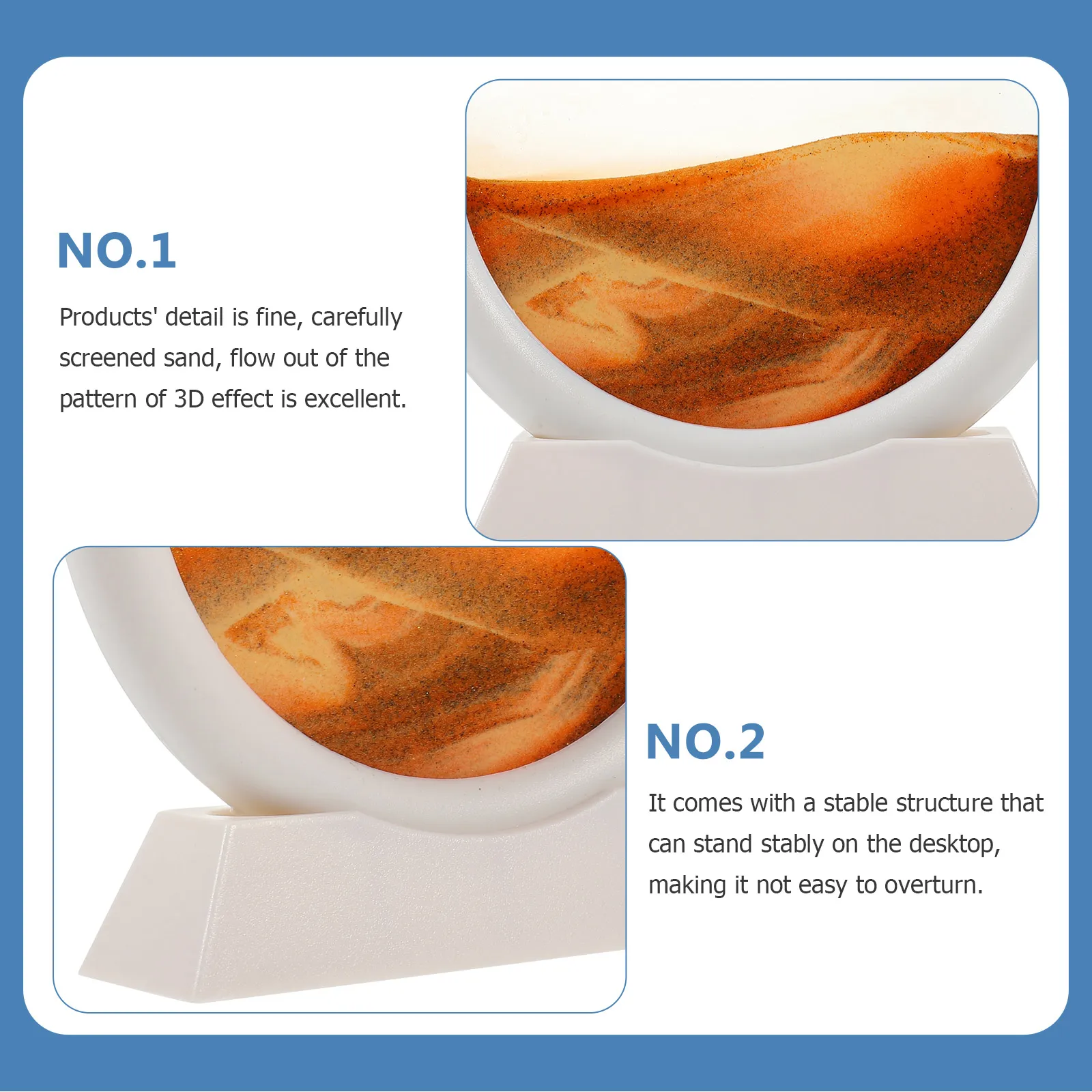 

3D Picture Flowing Desktop Decor Study Room Aesthetic Ornament Home Table Decoration Landscape Art