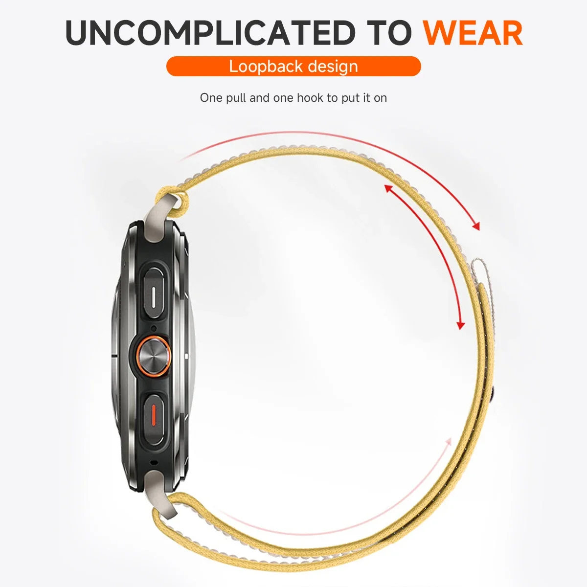 Trail Loop Armband für Samsung Galaxy Watch 9 8 40 44mm / 8 Classic Nylon Sportband Galaxy Ultra 2026/2025 Smartwatch Armband – Detail 13