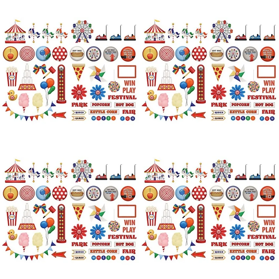 

Amusement Park Kawaii Aesthetic Happy Planner Diary Journal Stationery Scrapbooking Stickers Travel Art Supplies for Creative E