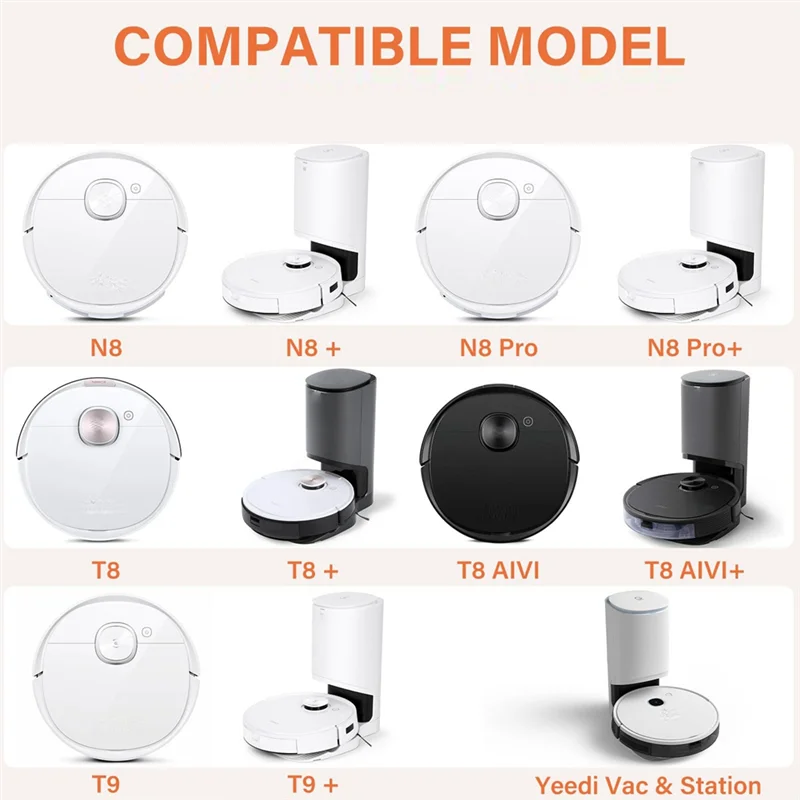 Acessórios de peças para ecovacs deebot n8/n8 pro/n8 pro +/t8/t8 +/t8 aivi/t8 max/t9/t9 + aspirador de pó