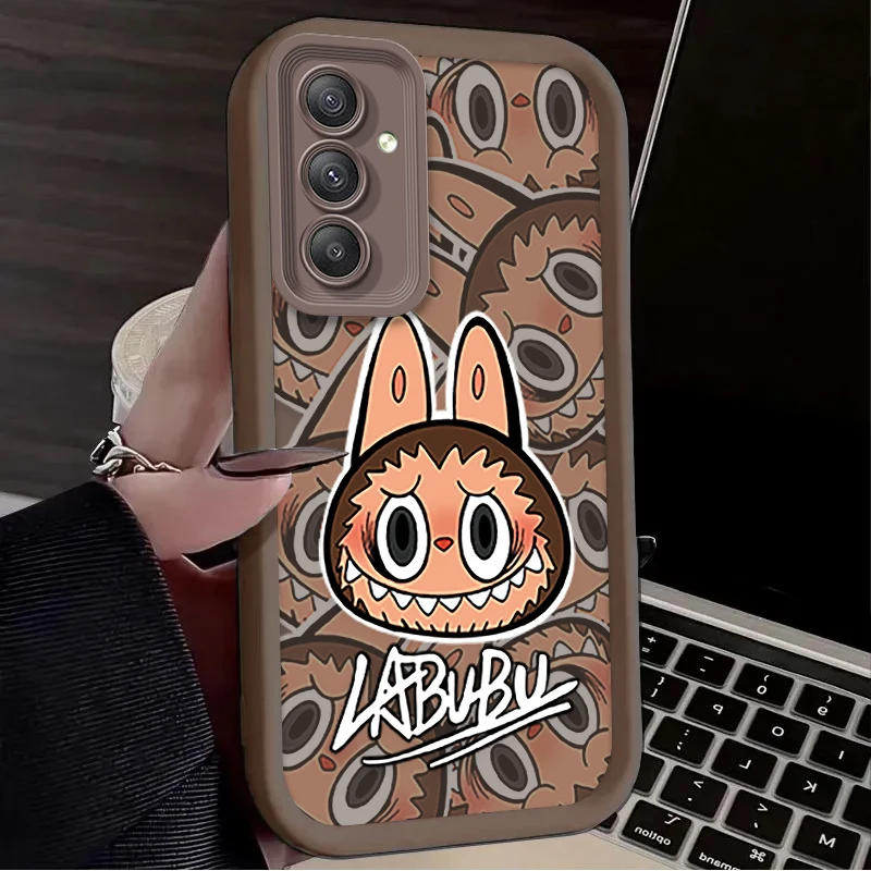 Funda de silicona suave Labubu encantadora de dibujos animados para Samsung Galaxy A35 A55 A15 A25 A16 A06 A05 A05S A24 A13 A23 A12 A22 A32 A52 A71 A51