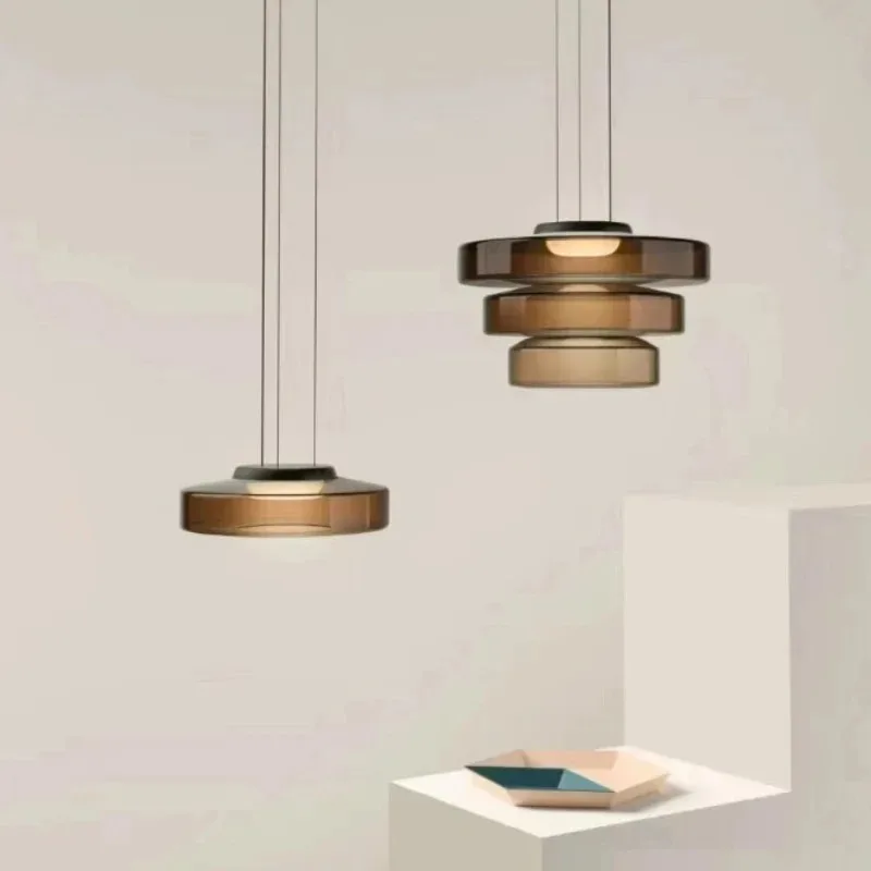 Italian Colored Glass Pendant Light Minimalism Home Decoration Living Room Dining Room Ceiling Hanging Lamp kitchen accessories