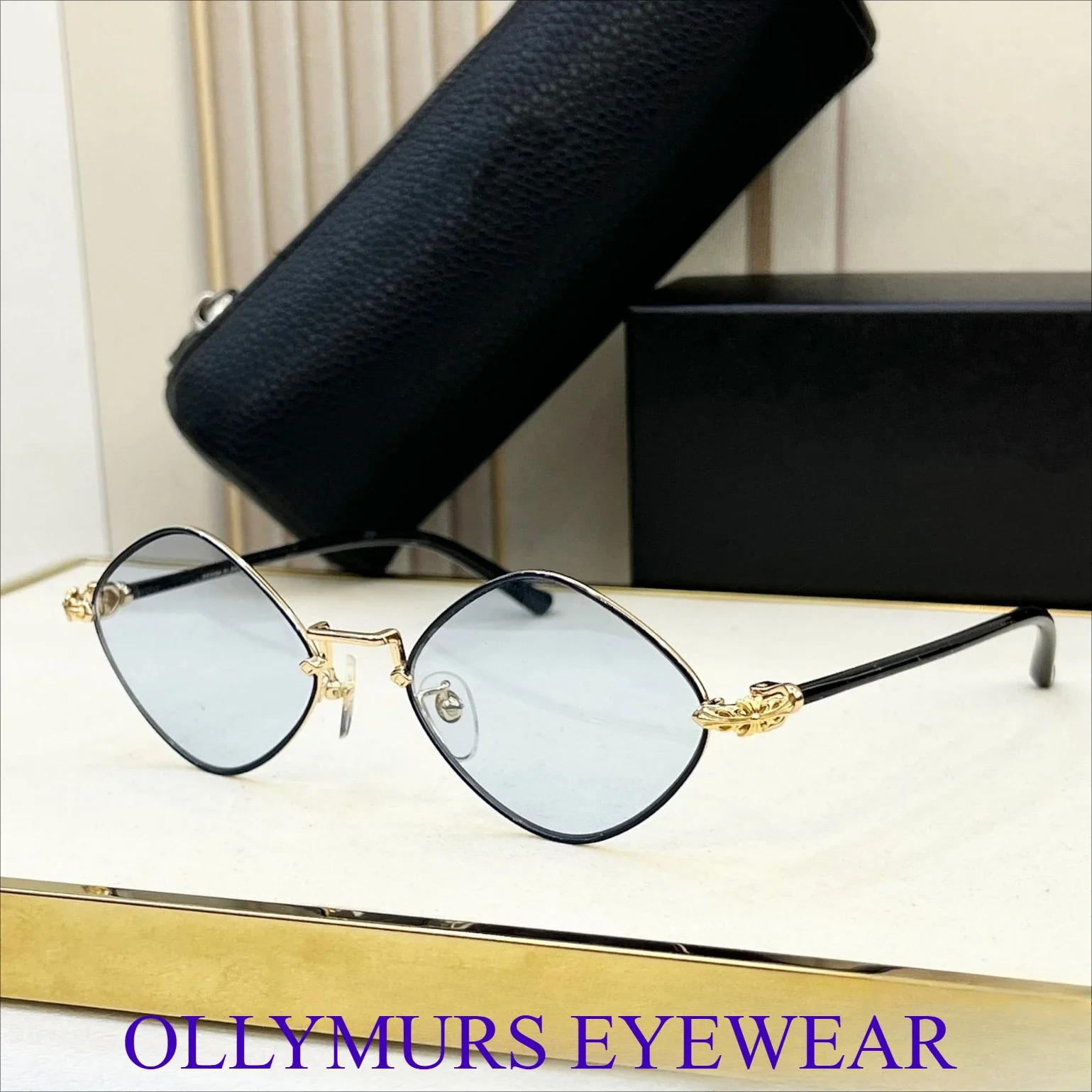 جديد الأصلي مصمم كرو ريترو المعين النظارات الشمسية الصغيرة شخصية قسط النظارات الشمسية مقعر القط العين واقية من الشمس النظارات الشمسية #4