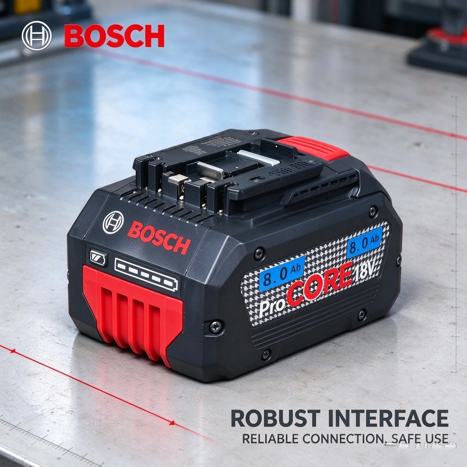 New Bosch 18V 8.0Ah Lithium Battery, High Capacity 21700 Cell, Compatible with BAT609 BAT618 GBA18V80, for 18V Electric Tools