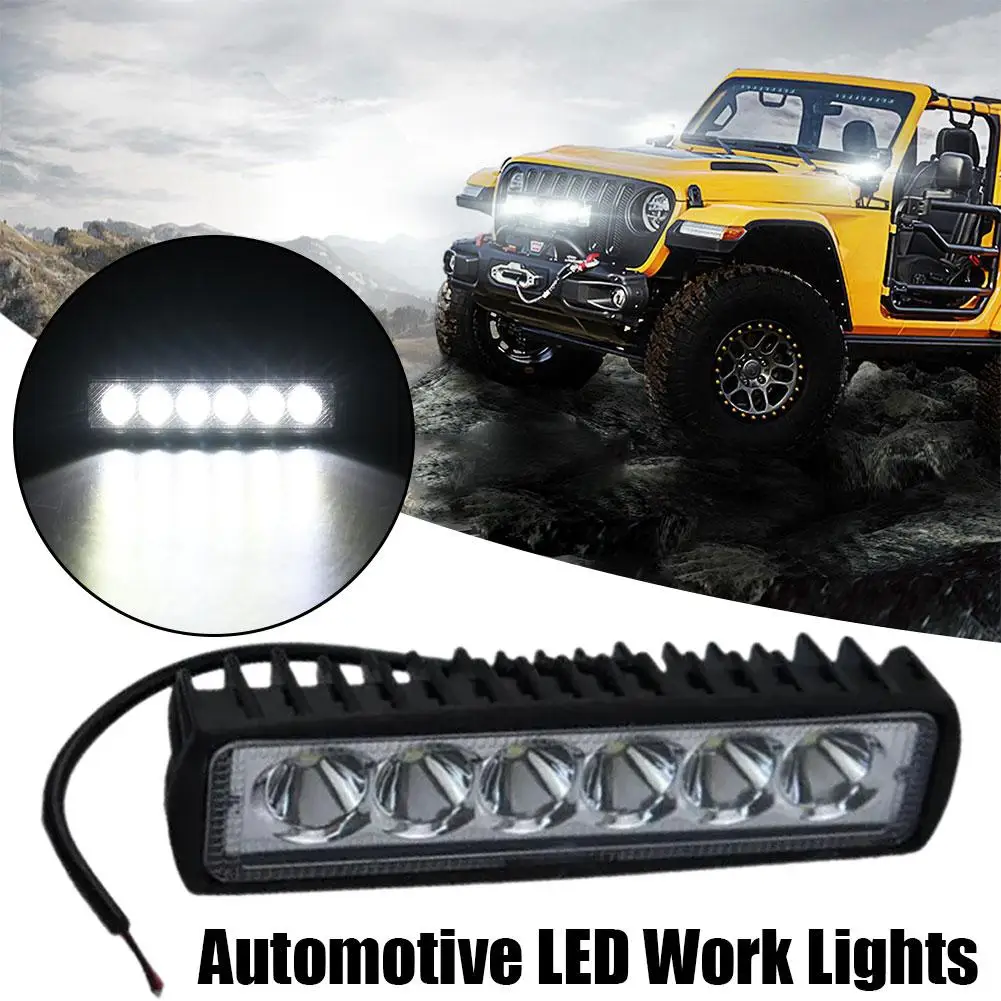 Automotive LED Work Lights 6inch 18W 6LED Work Light Flood Spot Beam Offroad Work Lamp Car Bar Driving SUV P6G2