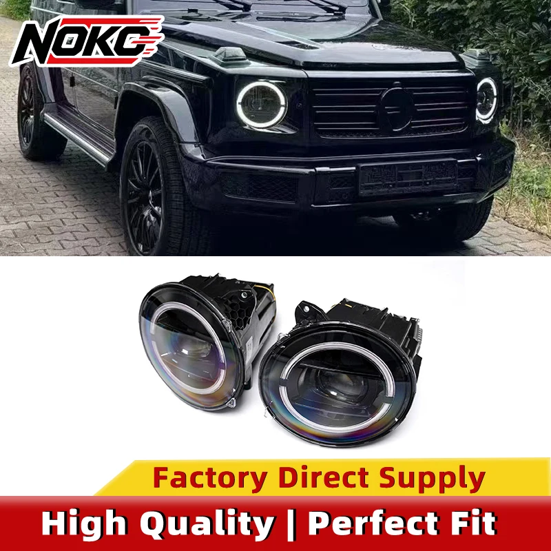 Smoked Black Night Edition Headlight Assembly for Mercedes-Benz G-Class W464 W465 G500 G63, 1:1 OEM Replica, Plug and Play