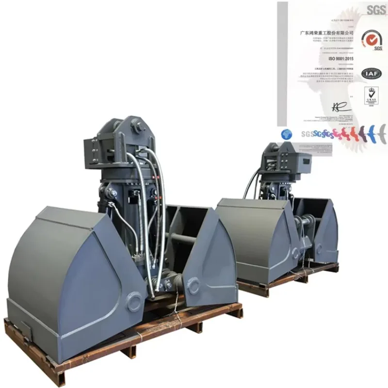 HONGWING Excavator Attachment 360 Rotating Clamshell Bucket for PC200 EX210 EC210d Cat320