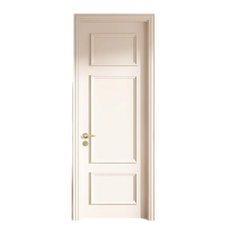 

Flat paint interior door, modern minimalist solid wood composite, bedroom custom anti-deformation