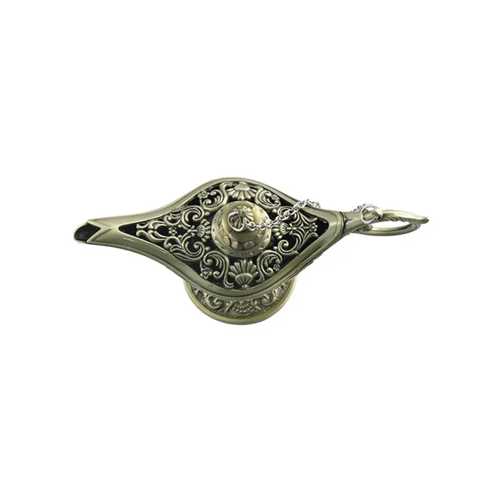 1PC Prayer Zinc Alloy Hollow Out Wishing Home Decor Desktop Decor Tea Pot Incense Holder Aladdined Magic Lamp Ornaments