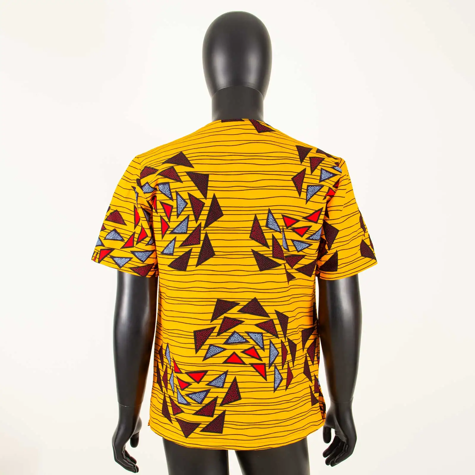 Camisas africanas de manga corta para hombre, ropa de Ankara con cuello redondo, blusa estampada, Crop Top de talla grande, camisa informal Bazin