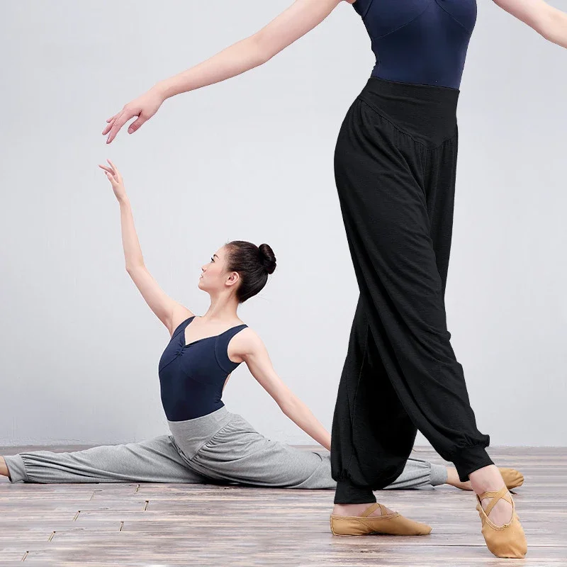 Pantalon bouffant pleine longueur pour femmes et hommes, danse du ventre, ballet, yoga, fjadt