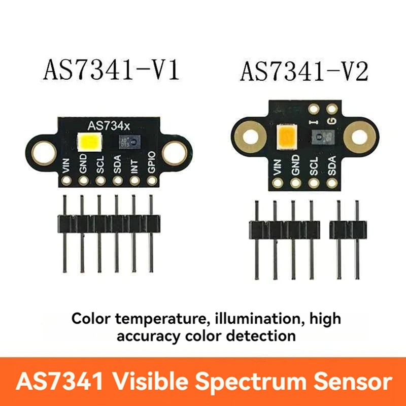 AS7341-V1 Visible Infrared Color Spectrometer Sensor Module Color Temperature Illuminance Color Measurement Detection