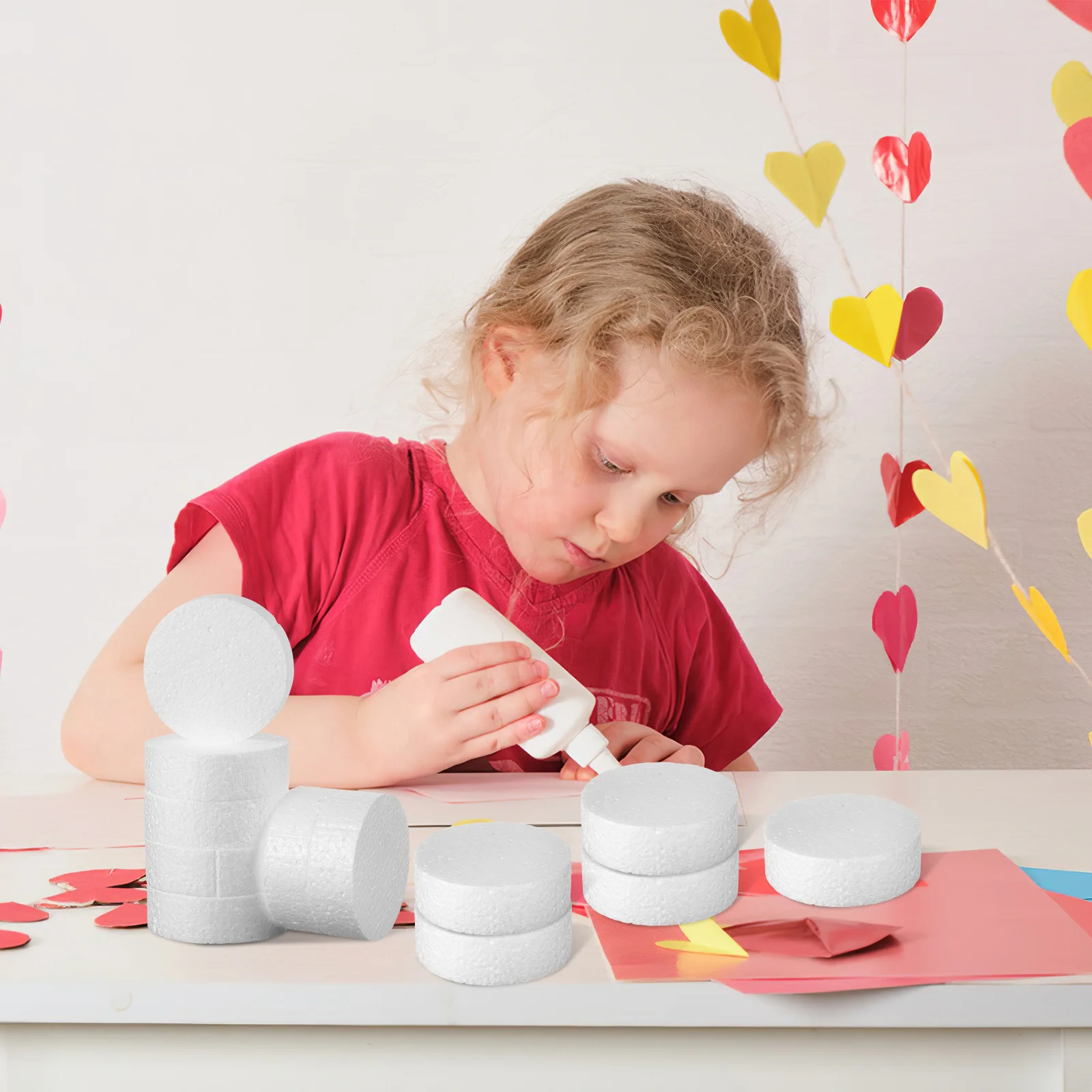 

24Pcs Round Craft Foam Circles Lightweight Easy to Use for DIY Painting Carving Decorating Various Art and Craft Activities